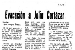 Evocación a Julio Cortázar Evocación a Julio Cortázar