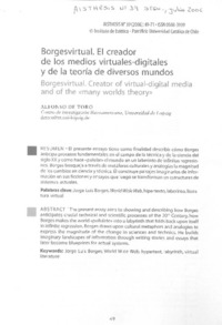 Borgesvirtual. El creador de los medios virtuales-digitales y de la teoría de diversos mundos Borgesvirtual. El creador de los medios virtuales-digitales y de la teoría de diversos mundos