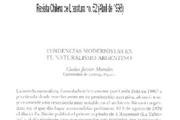 Tendencias modernistas en el naturalismo argentino Tendencias modernistas en el naturalismo argentino
