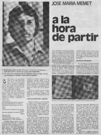 A la hora de partir. A la hora de partir.