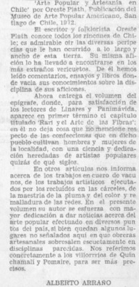 Arte popular y artesanía en Chile". Arte popular y artesanía en Chile".