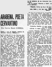 Arabena, poeta cervantino Arabena, poeta cervantino