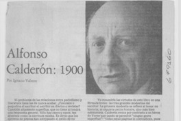 Alfonso Calderón, 1900 Alfonso Calderón, 1900
