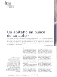 Un epitafio en busca de su autor Un epitafio en busca de su autor