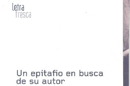 Un epitafio en busca de su autor Un epitafio en busca de su autor