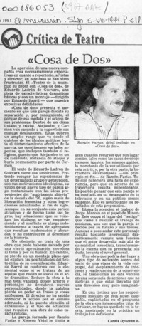 "Cosa de dos" "Cosa de dos"