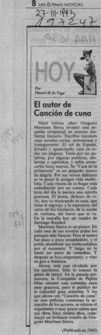 El autor de Canción de cuna El autor de Canción de cuna