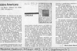 La palabra americana La palabra americana