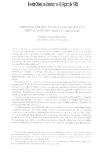 Apropiación del espacio americano en "Epitalamio del Prieto Trinidad" Apropiación del espacio americano en "Epitalamio del Prieto Trinidad"