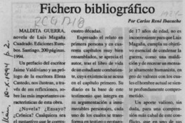 Fichero bibliográfico Fichero bibliográfico