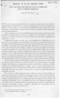 Don Alonso de Ercilla en la obra de José Toribio Medina Don Alonso de Ercilla en la obra de José Toribio Medina