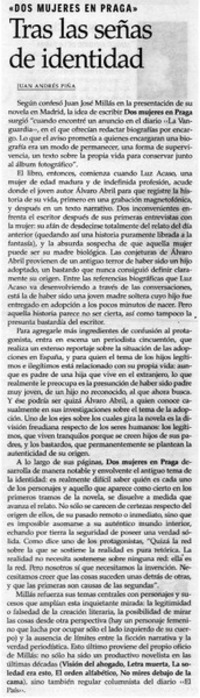 Tras las señas de identidad Tras las señas de identidad