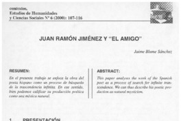 Juan Ramón Jiménez y "El Amigo" Juan Ramón Jiménez y "El Amigo"