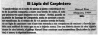 El lápiz del carpintero. El lápiz del carpintero.
