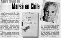 Nueva novela de Marsé en Chile. Nueva novela de Marsé en Chile.