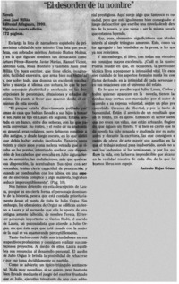 El desorden de tu nombre" El desorden de tu nombre"