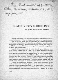 Clarín y don Marcelino Clarín y don Marcelino