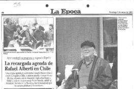 La Recargada agenda de Rafael Alberti en Chile. La Recargada agenda de Rafael Alberti en Chile.