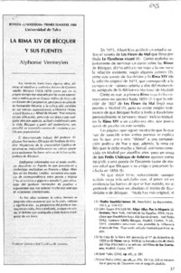 La Rima XIV de Bécquer y sus fuentes La Rima XIV de Bécquer y sus fuentes