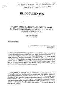 De León Pinelo a Beristain, ensayo sobre la tradición de los repertorios literarios hispanoamericanos De León Pinelo a Beristain, ensayo sobre la tradición de los repertorios literarios hispanoamericanos