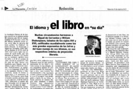 El idioma y el libro en "su día" El idioma y el libro en "su día"