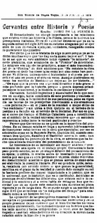 Cervantes entre historia y poesía Cervantes entre historia y poesía