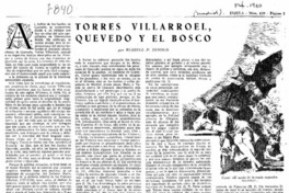 Torres Villarroel, Quevedo y el Bosco Torres Villarroel, Quevedo y el Bosco