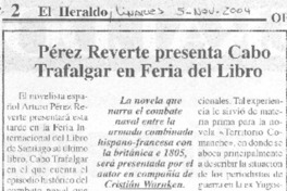 Pérez Reverte presenta Cabo Trafalgar en Feria del libro Pérez Reverte presenta Cabo Trafalgar en Feria del libro