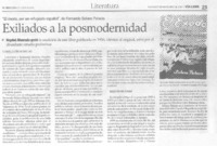 Exiliados a la posmodernidad Exiliados a la posmodernidad