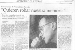 "Quieren robar nuestra memoria" "Quieren robar nuestra memoria"
