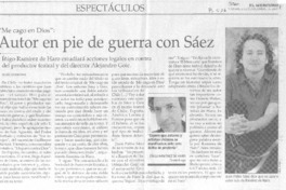 Autor en pie de guerra con Sáez Autor en pie de guerra con Sáez