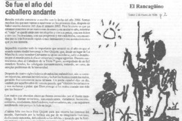 Se fue el año del caballero andante Se fue el año del caballero andante