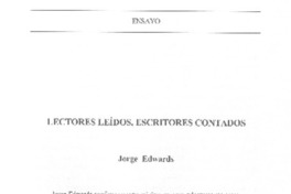 Lectores leídos, escritores contados Lectores leídos, escritores contados