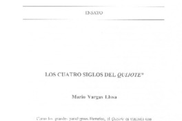 Los cuatro siglos del Quijote Los cuatro siglos del Quijote