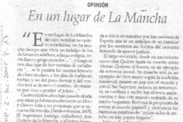 En un lugar de La Mancha. En un lugar de La Mancha.