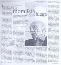 Un moralista que juega Un moralista que juega
