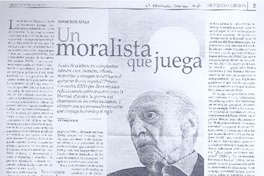 Un moralista que juega Un moralista que juega