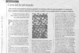 Carta del fin del mundo Carta del fin del mundo