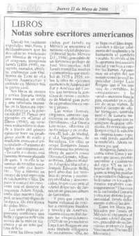 Notas sobre escritores americanos Notas sobre escritores americanos
