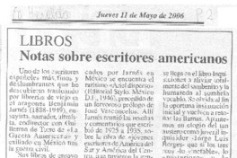 Notas sobre escritores americanos Notas sobre escritores americanos