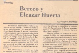 Berceo y Eleazar Huerta Berceo y Eleazar Huerta