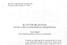 El lector del Quijote El lector del Quijote