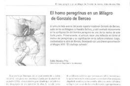 El homo peregrinus en un Milagro de Gonzalo de Berceo El homo peregrinus en un Milagro de Gonzalo de Berceo