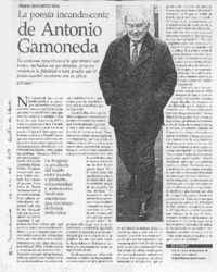 La poesía incandescente de Antonio Gamoneda La poesía incandescente de Antonio Gamoneda