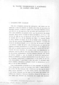 El teatro trangresor y alucinado de Camilo José Cela. El teatro trangresor y alucinado de Camilo José Cela.
