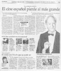 El cine español pierde al más grande El cine español pierde al más grande