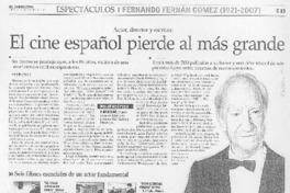El cine español pierde al más grande El cine español pierde al más grande