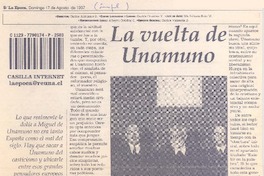 La vuelta de Unamuno La vuelta de Unamuno