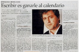 Escribir es ganarle al calendario Escribir es ganarle al calendario