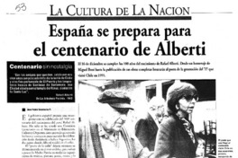 España se prepara para el centenario de Alberti España se prepara para el centenario de Alberti